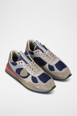 Baskets en cuir - Bleu