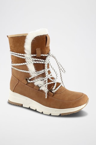 Snowboots Alyssia  Camel en Wit
