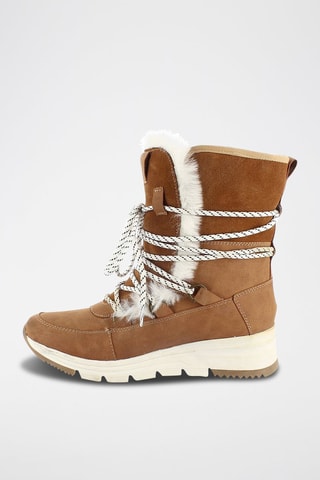 Snowboots Alyssia  Camel en Wit