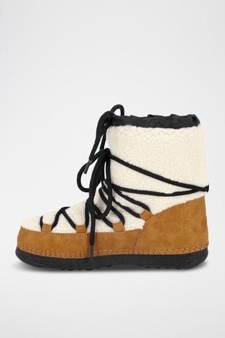 Gevoerde Enkellaarzen Mayla - Camel