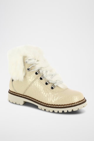 Gevoerde Enkellaarzen Uska - Crèmekleurig