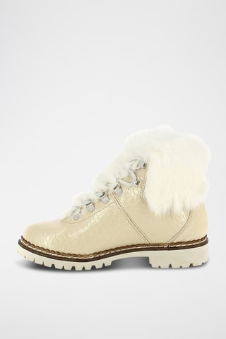 Gevoerde Enkellaarzen Uska - Crèmekleurig