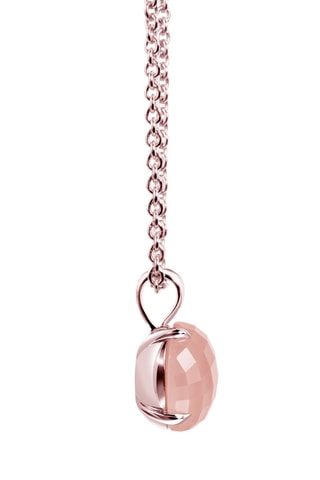 Ketting Zilver Doublé Roségoud en Kwarts