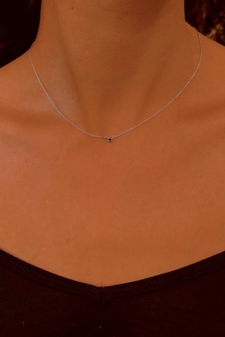 Ketting Zilver Doublé Geelgoud en Robijn