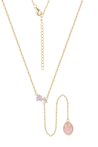 Ketting - Zilver en Rozenkwarts