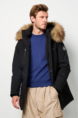 Anorak con capucha  - Negro