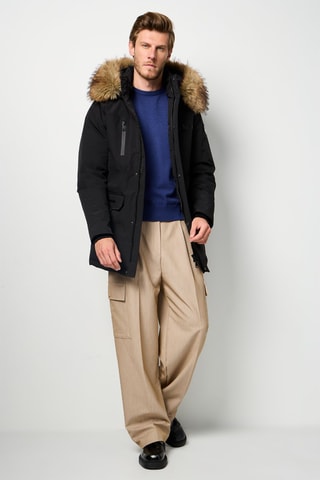 Anorak con capucha  - Negro