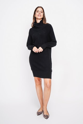 Vestido jersey oversize  - Negro