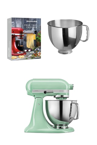 Robot pâtissier multifonctions Artisan - 4,8 l + Bol pour robot pâtissier en acier inoxydable et Livre "Pour tout cuisiner"