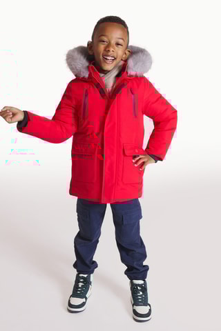 Parka con capucha - Rojo - Okaïdi