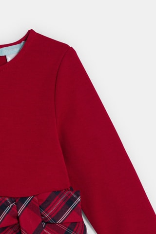 Vestido efecto doble prenda - Rojo - Obaïbi