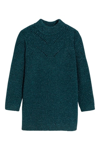 Vestido jersey - Azul jaspeado - Okaïdi