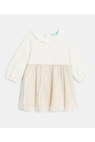 Vestido efecto doble prenda - Crudo - Obaïbi