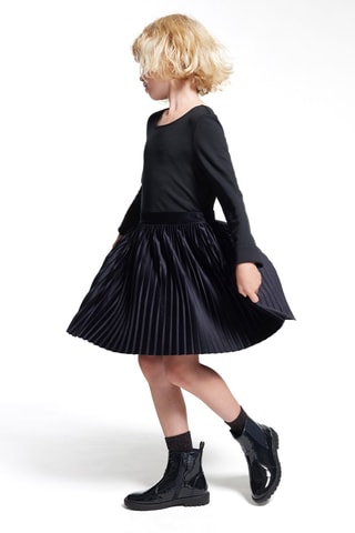 Vestido plisado - Negro - Okaïdi