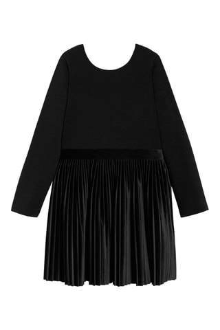 Vestido plisado - Negro - Okaïdi