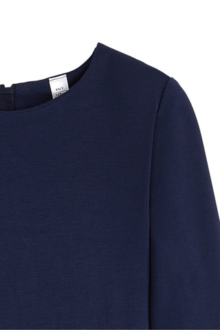 Vestido efecto doble prenda - Azul marino - Okaïdi