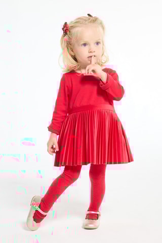 Vestido plisado - Rojo - Obaïbi