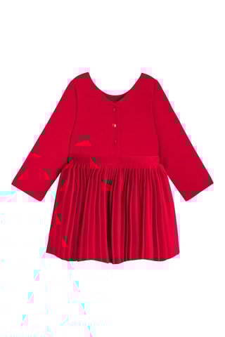 Vestido plisado - Rojo - Obaïbi