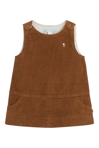 Pichi de pana y leggings - Marrón y crudo - Obaïbi