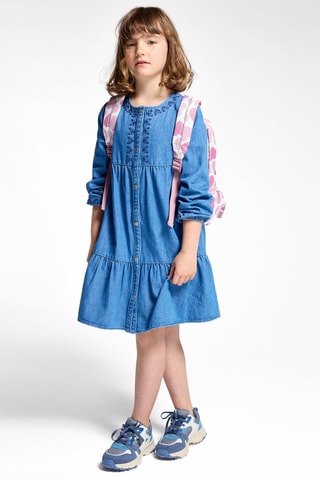 Vestido camisero vaquero - Azul marino - Okaïdi