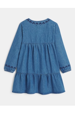 Vestido camisero vaquero - Azul marino - Okaïdi