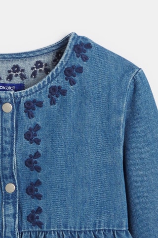 Vestido camisero vaquero - Azul marino - Okaïdi