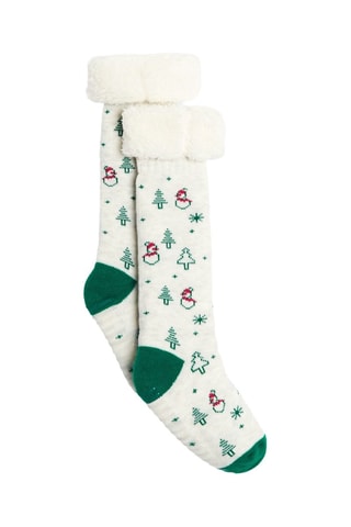 Calcetines antideslizantes - Gris claro jaspeado - Okaïdi