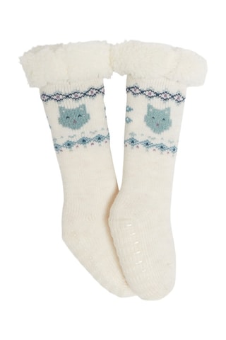 Calcetines antideslizantes - Celeste y blanco - Obaïbi