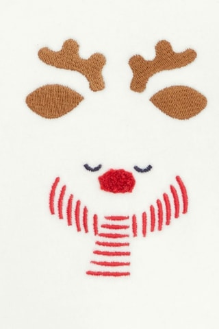 Pijama de terciopelo - Rojo y blanco - Obaïbi