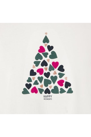 Camiseta - Rosa y verde oscuro - Okaïdi