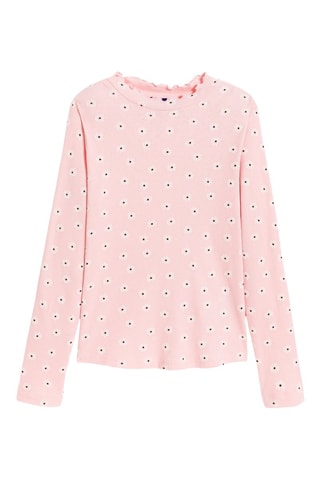 Camiseta - Rosa y blanco - Okaïdi