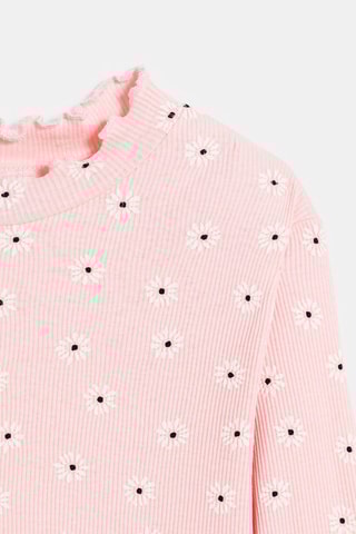 Camiseta - Rosa y blanco - Okaïdi