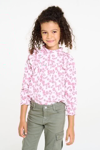 Blusa - Rosa y blanco - Okaïdi