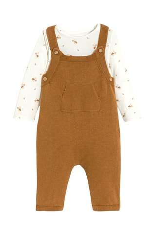 Body y peto - Marrón y blanco - Obaïbi