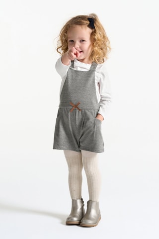 Camiseta y peto - Blanco y gris - Obaïbi