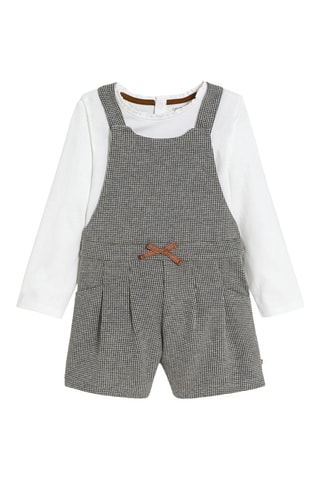 Camiseta y peto - Blanco y gris - Obaïbi