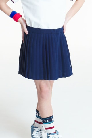 Falda plisada - Azul marino - Okaïdi