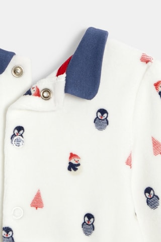 Pelele de terciopelo - Blanco - Obaïbi