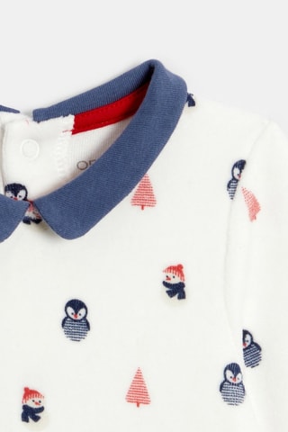 Pelele de terciopelo - Blanco - Obaïbi