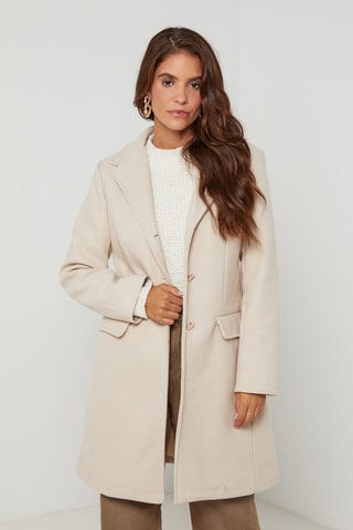 Manteau droit  - Beige