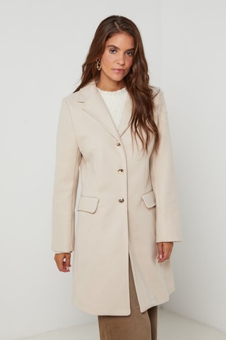 Manteau droit  - Beige