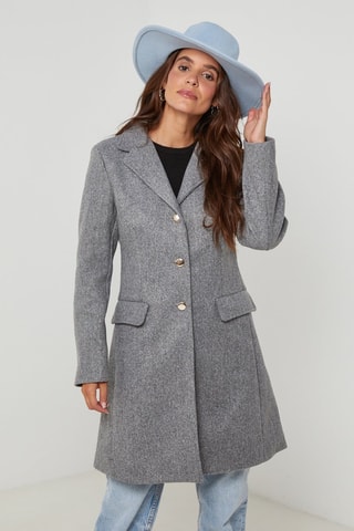 Manteau droit  - Gris