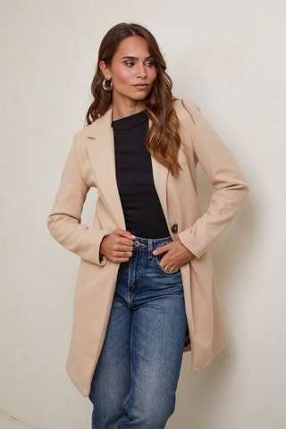Manteau droit  - Beige