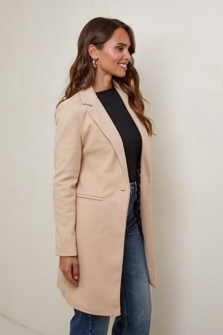 Manteau droit  - Beige