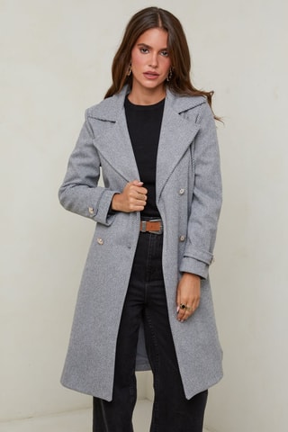 Manteau droit  - Gris