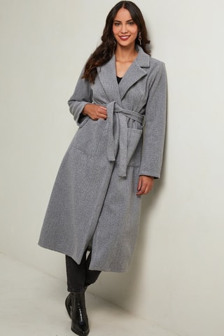 Manteau droit  - Gris