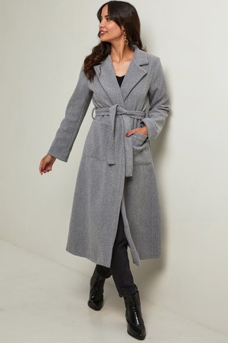 Manteau droit  - Gris
