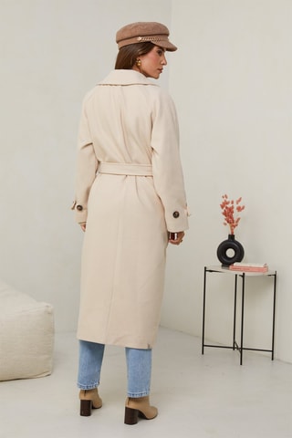 Manteau droit  - Écru