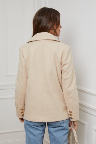 Manteau droit  - Écru