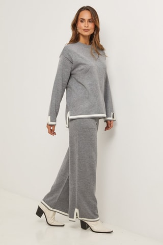 Trui en Broek  - Wit en grijs